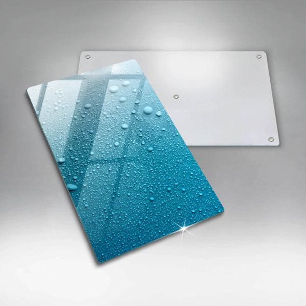 Glasskärbräda Vattendroppar