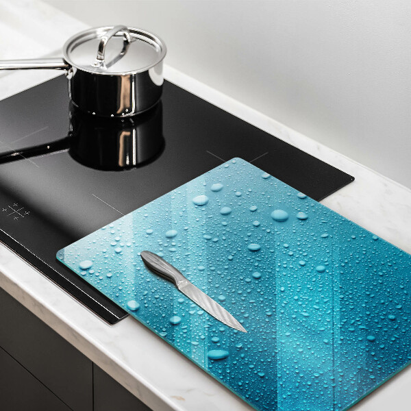 Glasskärbräda Vattendroppar