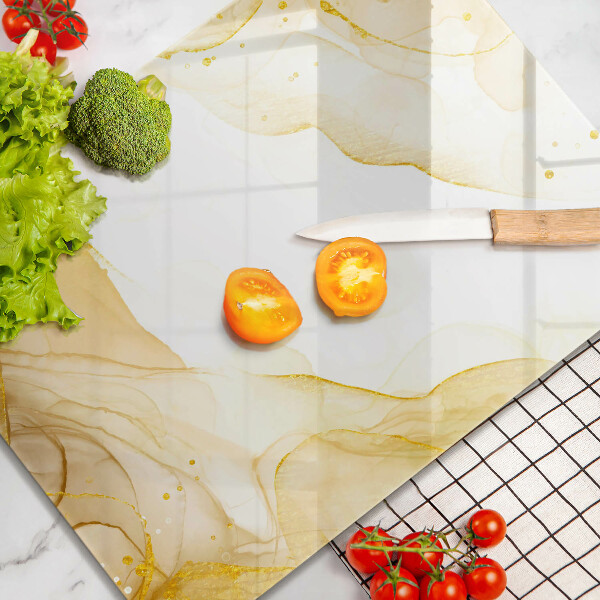 Glasskärbräda Gyllene abstraktion