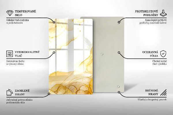 Glasskärbräda Gyllene abstraktion