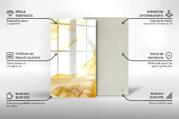 Glasskärbräda Gyllene abstraktion