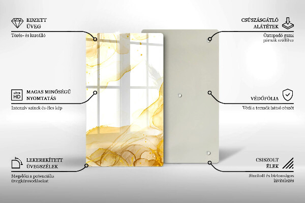 Glasskärbräda Gyllene abstraktion