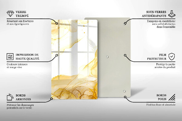 Glasskärbräda Gyllene abstraktion