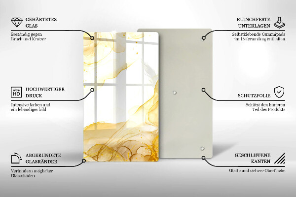 Glasskärbräda Gyllene abstraktion