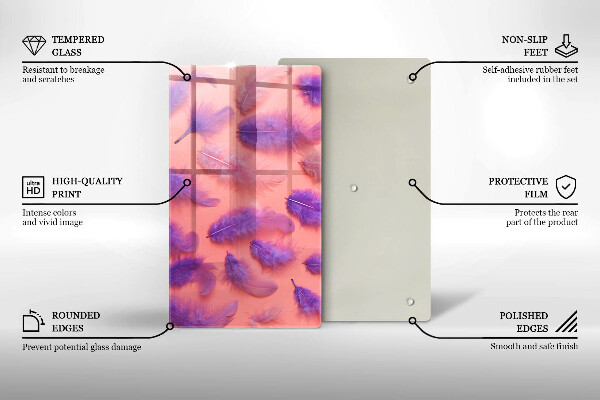 Glasskärbräda Fluffiga fjädrar