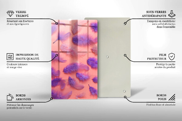 Glasskärbräda Fluffiga fjädrar