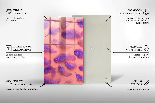 Glasskärbräda Fluffiga fjädrar