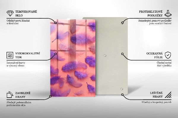 Glasskärbräda Fluffiga fjädrar