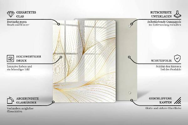 Glasskärbräda Abstraktion 3D rutor