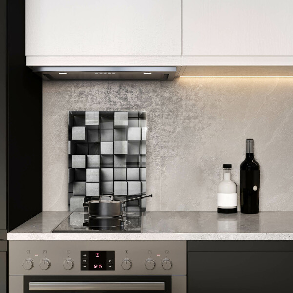 Glasskärbräda Abstraktion 3D rutor