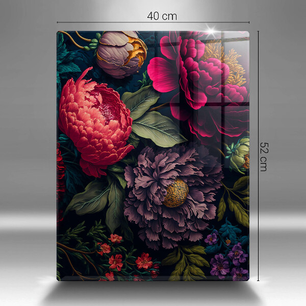 Glasskärbräda Vackra blommor