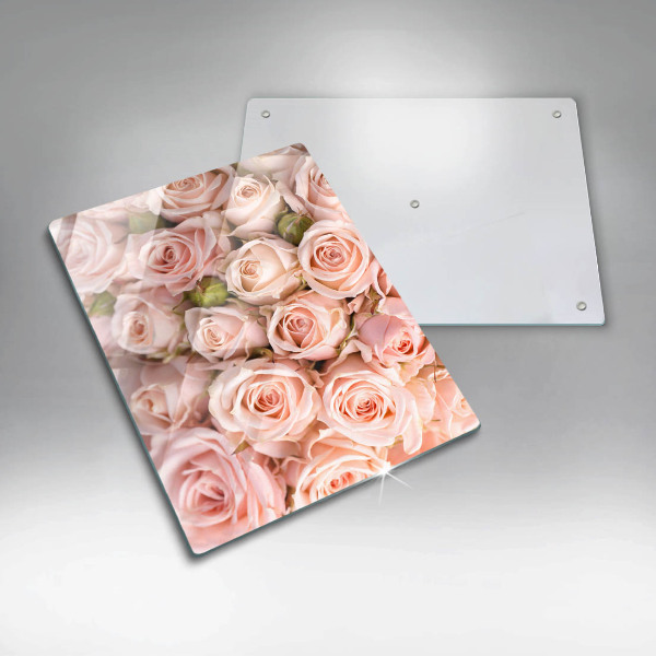 Glasskärbräda Bukett fina rosor