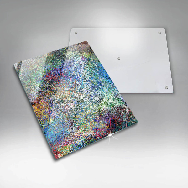 Glasskärbräda Färgglad linje abstraktion