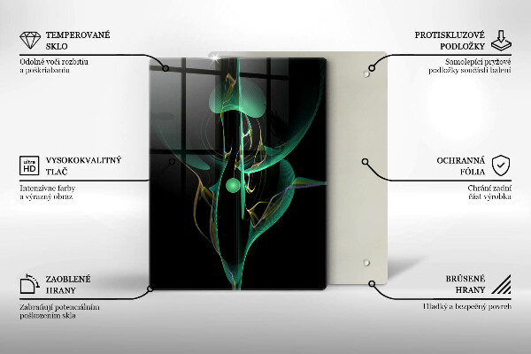 Glasskärbräda Färgglad linje abstraktion