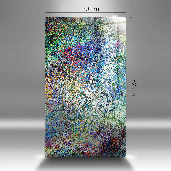 Glasskärbräda Färgglad linje abstraktion