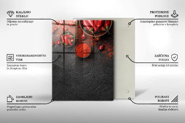 Glasskärbräda Marmorstruktur med guld