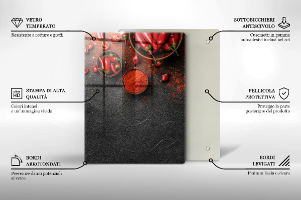 Glasskärbräda Marmorstruktur med guld