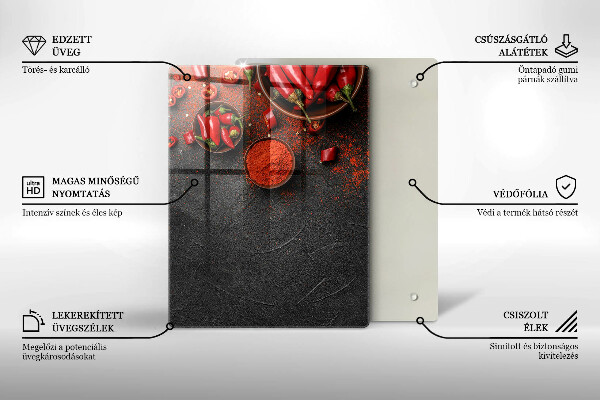 Glasskärbräda Marmorstruktur med guld