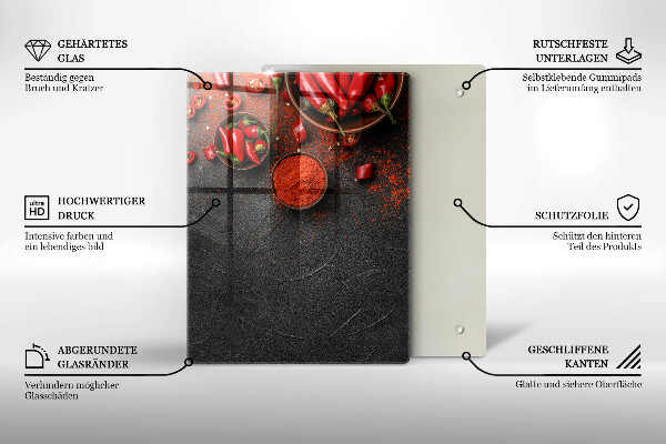Glasskärbräda Marmorstruktur med guld