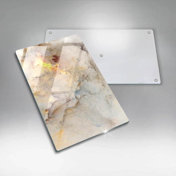 Glasskärbräda Marmorstruktur med guld