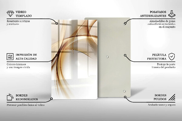 Glasskärbräda Abstraktionsformer