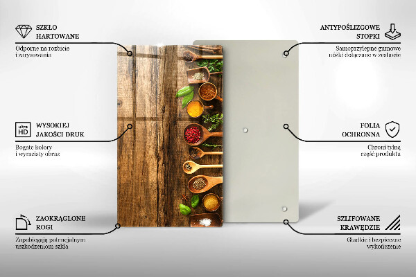 Glasskärbräda Kryddskedar av trä