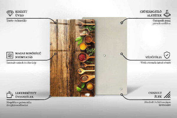 Glasskärbräda Kryddskedar av trä
