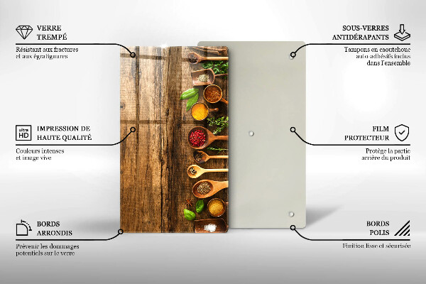 Glasskärbräda Kryddskedar av trä