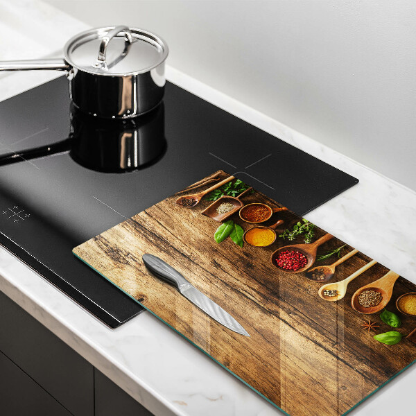 Glasskärbräda Kryddskedar av trä