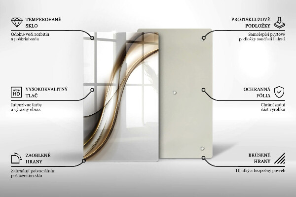 Glasskärbräda Mjuka linjer abstrakt