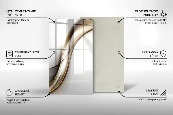 Glasskärbräda Mjuka linjer abstrakt