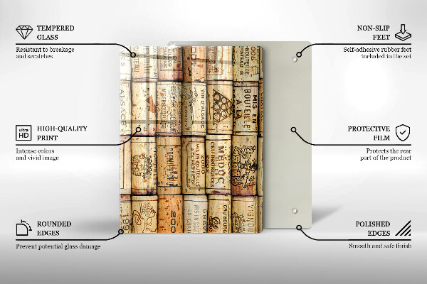 Glasskärbräda Mjuka linjer abstrakt