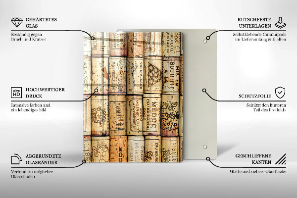 Glasskärbräda Mjuka linjer abstrakt