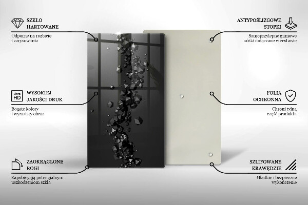 Glasskärbräda 3D-former abstrakt