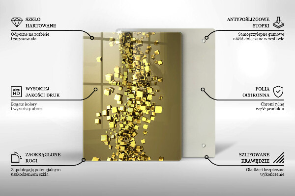 Glasskärbräda 3D-former abstrakt