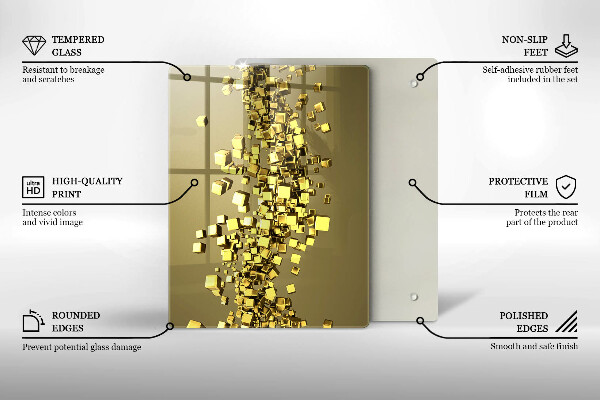 Glasskärbräda 3D-former abstrakt