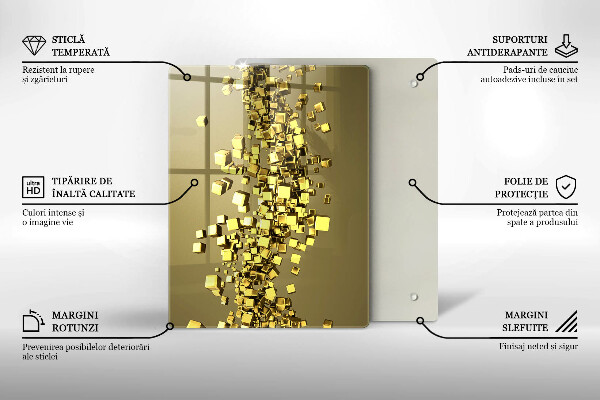 Glasskärbräda 3D-former abstrakt