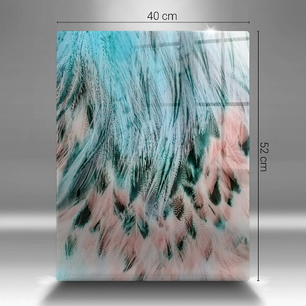 Glasskärbräda Boho fågelfjädrar