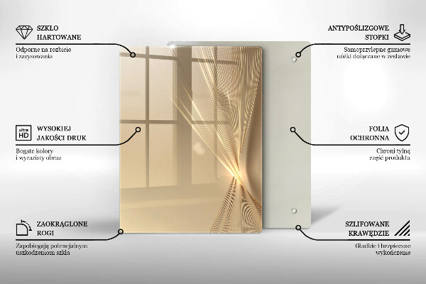 Glasskärbräda Abstraktion svart massa