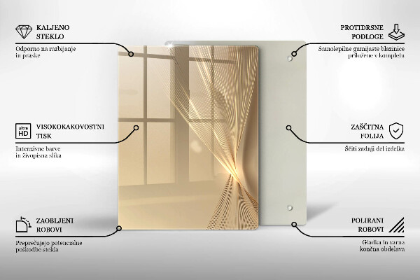 Glasskärbräda Abstraktion svart massa
