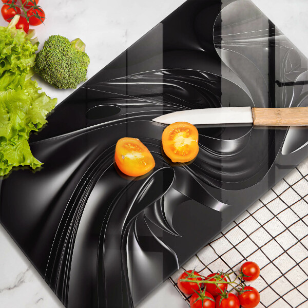 Glasskärbräda Abstraktion svart massa