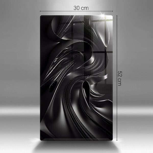 Glasskärbräda Abstraktion svart massa