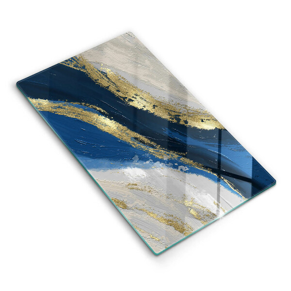 Glasskärbräda Textur med guld