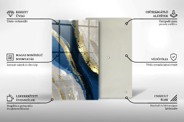 Glasskärbräda Textur med guld