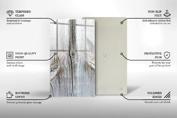 Glasskärbräda Lätt trästruktur