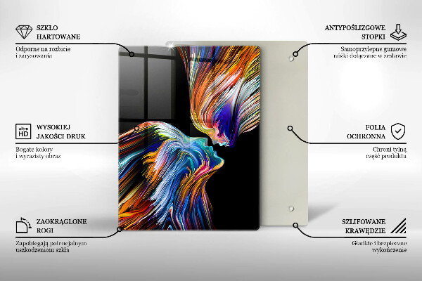 Glasskärbräda Blå blommor