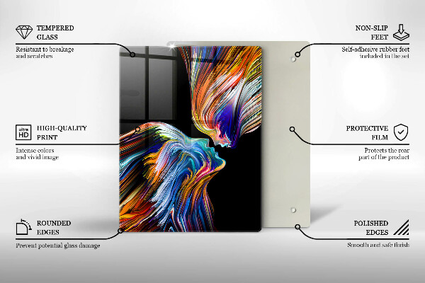 Glasskärbräda Blå blommor