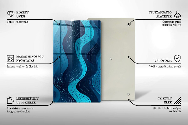 Glasskärbräda Abstrakta vågor
