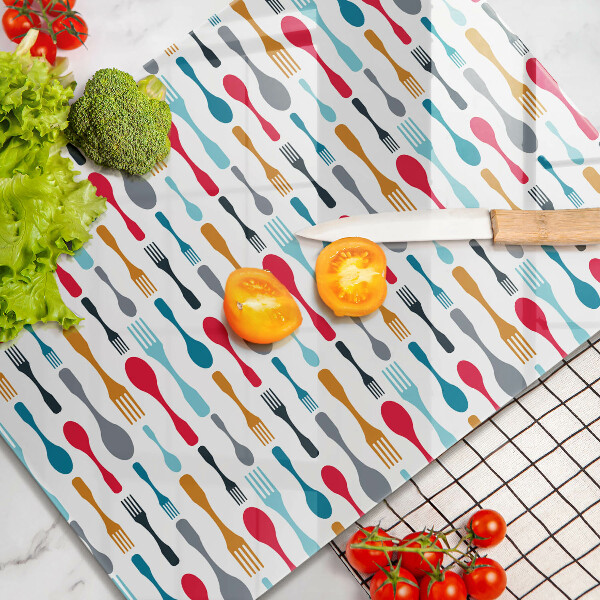 Glasskärbräda Sked illustration