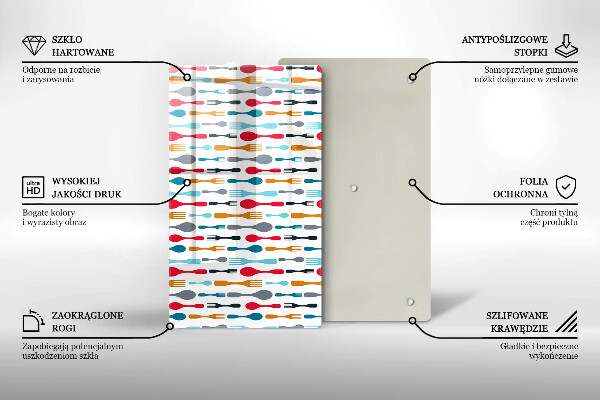 Glasskärbräda Sked illustration